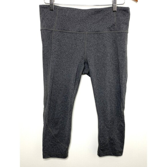 Athleta Chaturanga Capri Crop Leggings Gray Stretchy Activewear Sz L - Picture 2 of 10